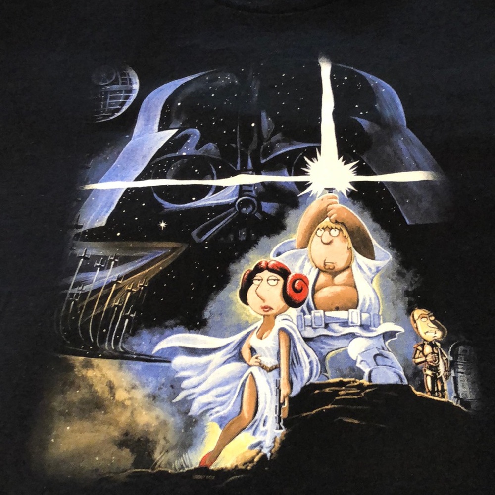 Vintage Family Guy Star Wars Parody T Shirt 2007
